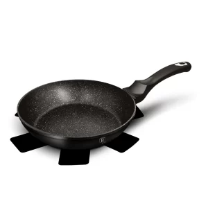 Chảo Rán Berlinger Haus BH/1845 28cm Lớp Chống Dính Phủ Đá Màu Đen Bạc