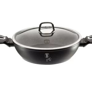 Nồi Chảo 2 Quai Cầm Có Nắp Berlinger Haus BH/1850 28cm Màu Đen Bạc