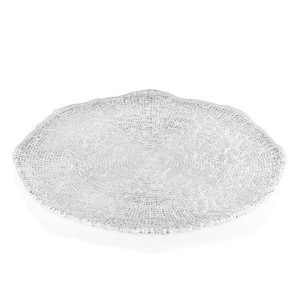 Đĩa pha lê IVV Diamante Piatto trắng 34cm