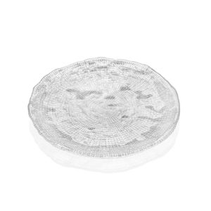 Đĩa pha lê IVV Diamante trắng 22cm