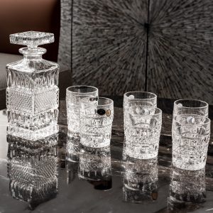 Bộ bình rượu pha lê whisky Brittany (1 bình và 6 cốc)