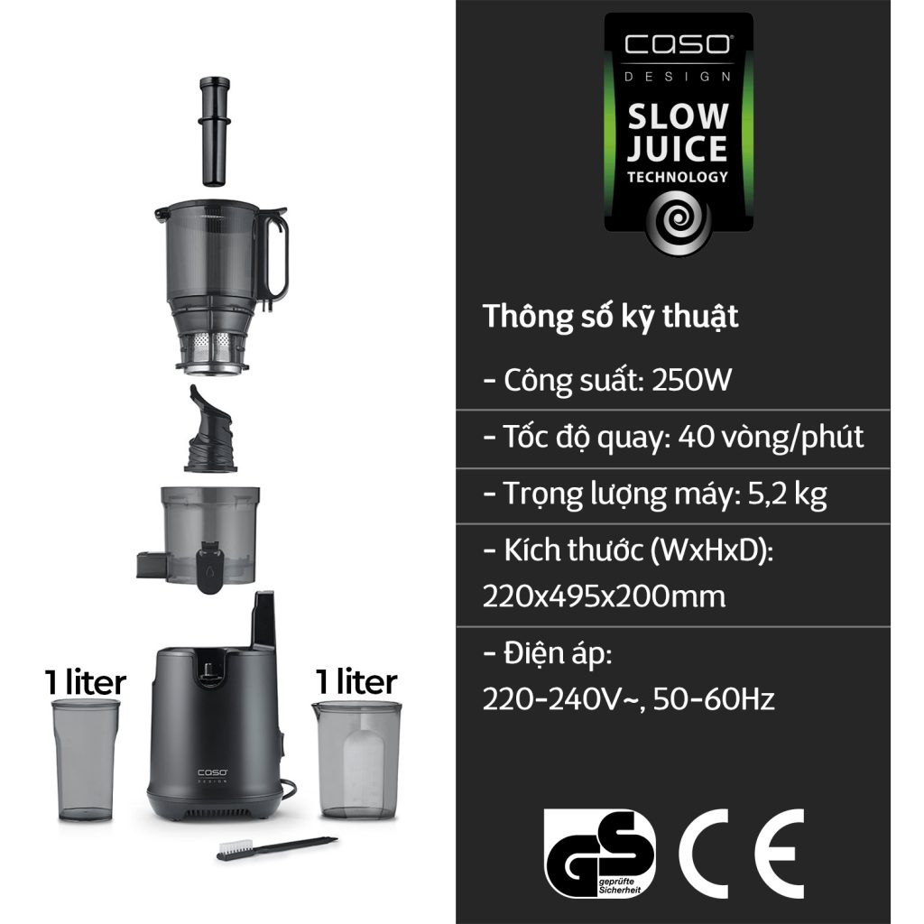 Thông số kĩ thuật của Caso SJW 600 XL