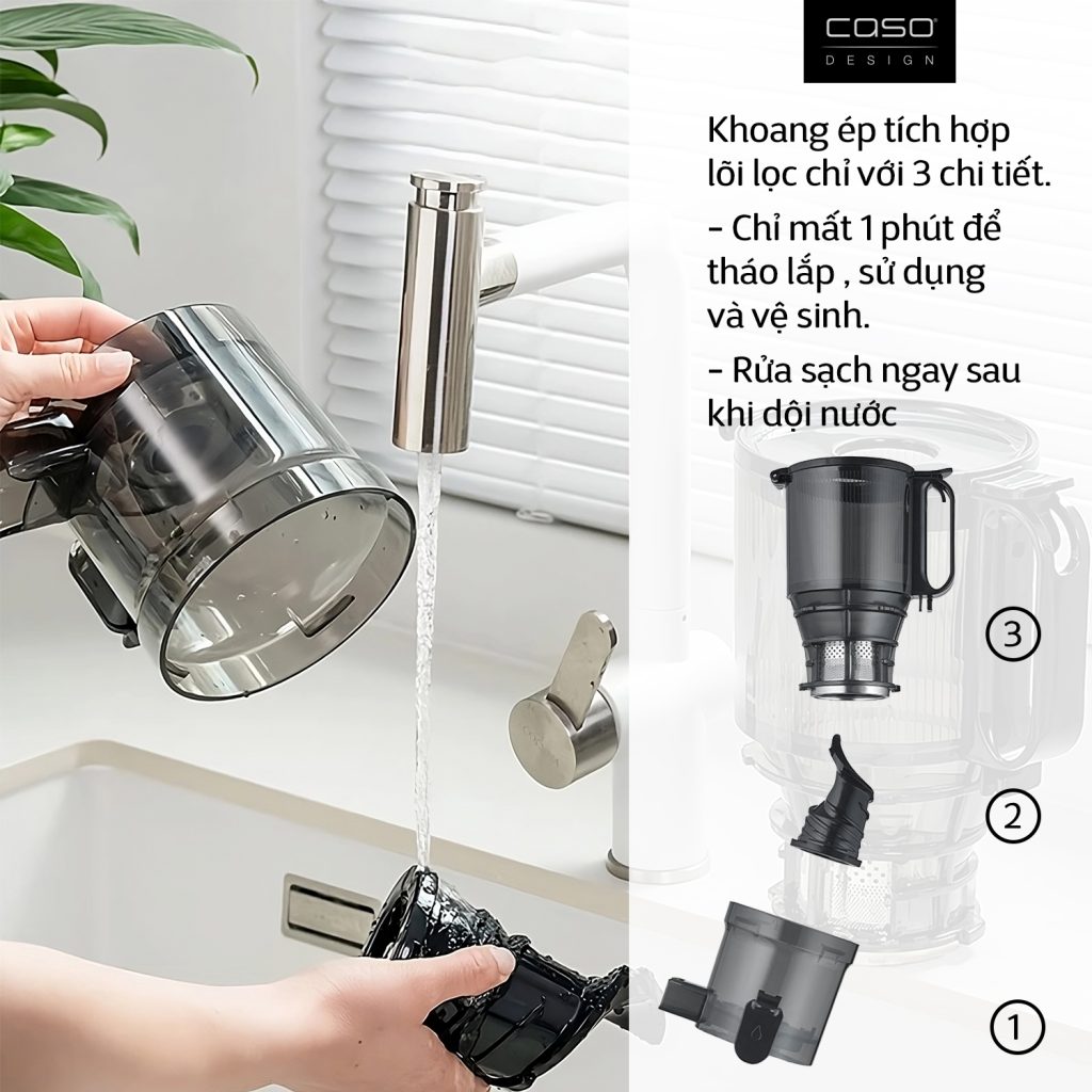 Thiết kế nhỏ gọn, ít bộ phận, nên rất dễ dàng để lắp đặt và vệ sinh