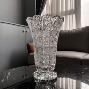 Bình hoa pha lê Bohemia M57 chân đế tròn 30.5cm