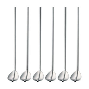 Bộ 6 ống hút kèm thìa WMF Trinkhalm Cocktaillöffel Set 6-teilig