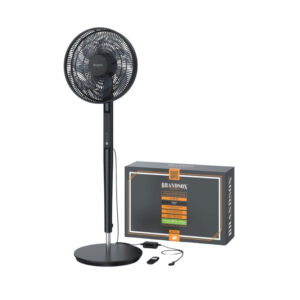 Quạt cây Brandson Standventilator màu đen có điều khiển
