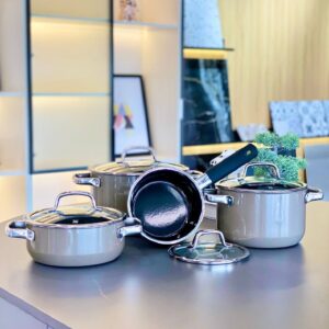 Bộ nồi WMF Topfset 4-tlg. FUSIONTEC - braun (4 nồi, màu nâu) - made in germany