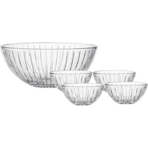 Set 5 bát Spiegelau Milano 2730195 Salad Bowls (gồm 1 bát lớn 24,5cm + 4 bát nhỏ 13cm)