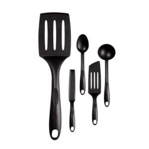 Bộ 5 dụng cụ nấu ăn Tefal K001A Bienvenue màu đen (Made In Portugal)