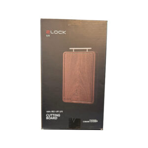 Thớt gỗ mun nguyên tấm 2LOCK có tay cầm CB25-0105P màu nâu 36x24x1,5cm
