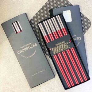 Đũa sợi thủy tinh cao cấp kháng khuẩn màu đỏ (set 10 đôi)