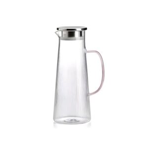 Bình đựng nước IVV Narciso Borosilicate 1.6L tay cầm màu hồng