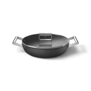 Nồi chảo SMEG DPF2812BLM màu đen (vung kính)