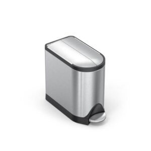 Thùng rác đạp chân nắp mở hình cánh bướm Simplehuman CW1899 10L màu inox