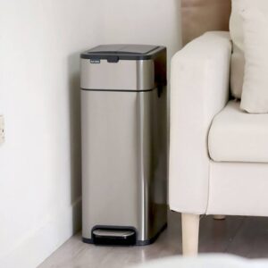 Thùng rác đạp chân ELPHECO 2 cánh ELPH3711 - 20L inox