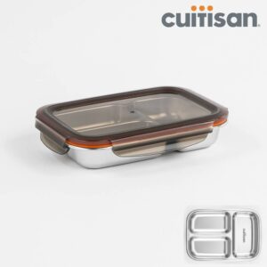 Hộp đựng thực phẩm 3 ngăn Cuitisan Partition Rectangular No3-1 EC4-181 560ml