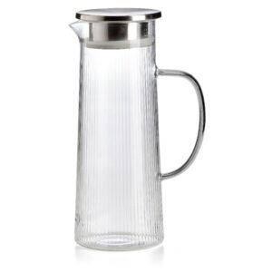 Bình đựng nước IVV Narciso Borosilicate 1.1L tay cầm màu khói