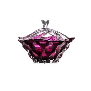 Thố pha lê Bohemia Samba Treasur màu tím 21cm