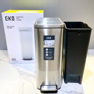 Thùng rác chống bám vân tay EKO Stella Slim Step EK9380MT-30L